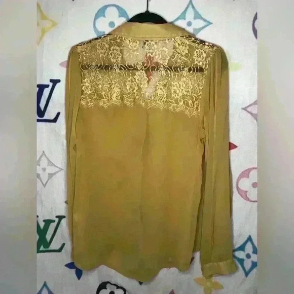 Yellow mesh Blouse - Picture 5 of 5